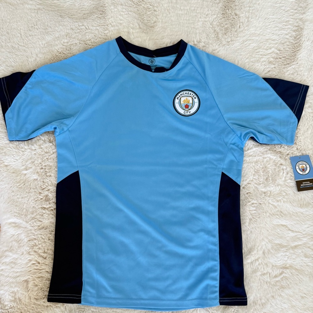 Icon sports Manchester United Short Sleeve Soccer Jersey - Light Blue